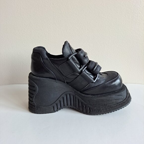 Destroy Vintage Rare Platform Black Shoes Boots Size 36 / US 6 - Picture 6 of 16